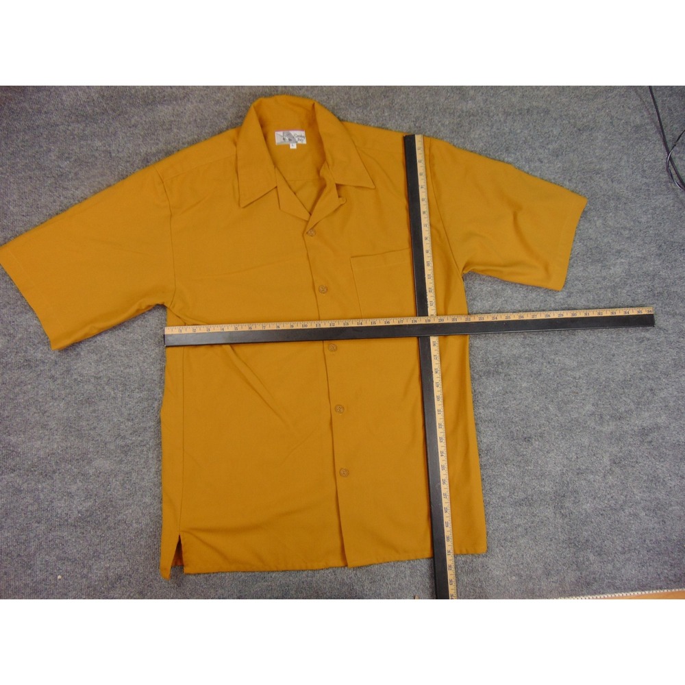 Smokey Joe's Shirt‎ Mens Large Orange Button Up Camp Collar Vintage 90s Boxy - Picture 4 of 8